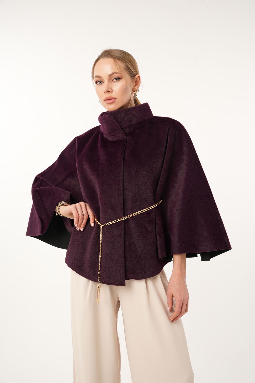 Mürdüm Pelerin Model Kemerli Panço 