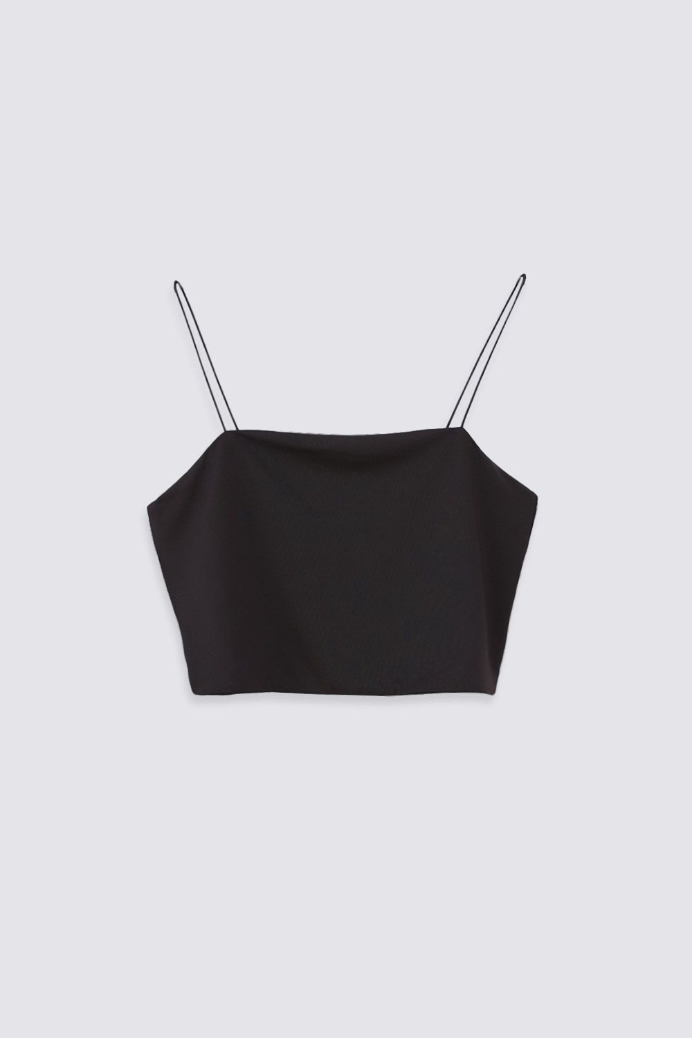 Siyah Askılı Crop Top